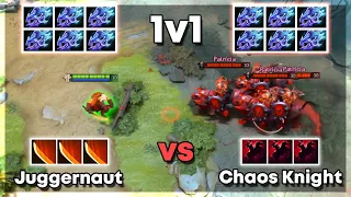 6x Moon Shard Juggernaut vs 6x Moon Shard Chaos Knight - Dota 2 1v1