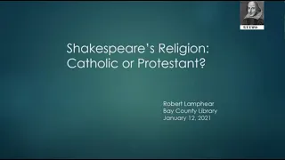 Shakespeare's Religion?