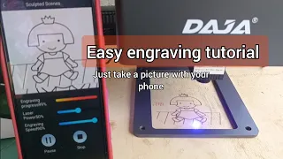 Engraving made easy using your phone | Daja dj6 mini engraving machine