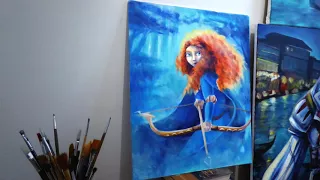 Merida [Brave] - Acrylic Painting Timelapse