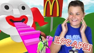 ESCAPE MCDONALDS HQ in ROBLOX! FLEE FROM EVIL CLOWN!