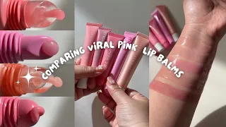 Viral Pink Lip Balms Comparison - Summer Fridays Butter Balm vs Rhode vs Tower 28 LipSoftie