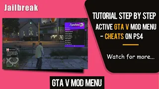 GTA V - V4.0 Mod Menu (Cheats) For PS4 Jailbreak 9.00 And Bellow