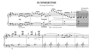 "Summertime" by Gershwin (arr. Mercuzio) FREE SHEET MUSIC P. Barton, piano