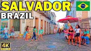 SALVADOR da BAHIA 🇧🇷 BRAZIL: Virtual city walking tour - 4K at 60fps