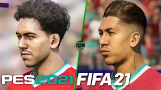 FIFA 21 vs PES 2021 - Liverpool FC Player Faces Comparison