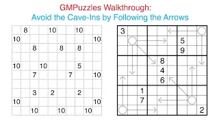 Can Dr. Sudoku follow the arrows and avoid the cave-in?