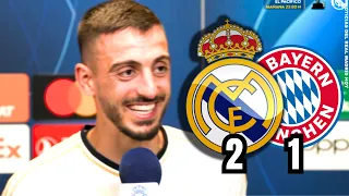 REACCION DE JOSELU TRAS DOBLETE Y CLASIFICACION A FINAL DE CHAMPIONS REAL MADRID 2-1 BAYERN MUNICH