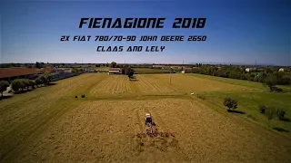 Fienagione 2018| 2X fiat, john deere with claas and lely| Hay!!