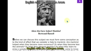 Ideas that have helped Mankind by Bertrand Russell line to line explanation in Hindi