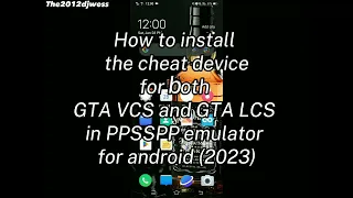 How to install the cheat device for both GTA VCS and GTA LCS in PPSSPP emulator (2023) (TEASER)