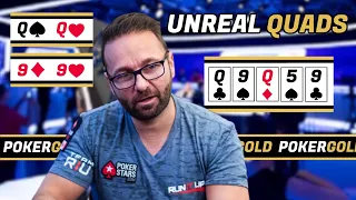 UNREAL: QUADS OVER QUADS | 4 of a kind poker hands