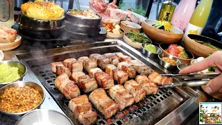 Корейская УЛИЧНАЯ Еда: БАРБЕКЮ По-Корейски, Korean BBQ, Японское Блюдо ШАБУ-ШАБУ в Корейской КУХНЕ.