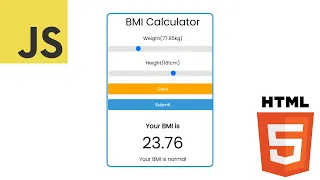 Build a BMI Calculator in Javascript -beginner project with source code