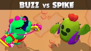 Buzz Vs Spike l 1Vs1 l 14 Tests l Chromatic Brawler Vs Legendary Brawler l Brawl Stars