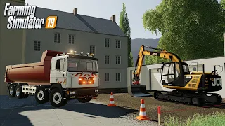 NEW JCB JS130LC IS HERE !! || PUBLIC WORKS ON MA PETITE VILLE || FARMING SIMULATOR 19