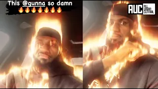 "That Boy Be Floating" Lebron Catches Fire While Listening To Gunna One Of Wun Album