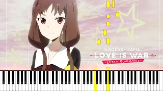 Kaze Ni Fukarete - Kaguya-Sama ED2 Piano Cover | 風に吹かれて | Sheet Music [4K]