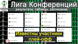 Кто вышел в плей-офф Лиги Конференций (2021/20)? Результаты 6 тура. Таблицы.