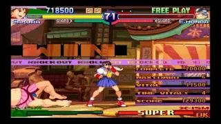 Street Fighter 30th Anniversary Collection Alpha 3 Sakura(Me) Vs. E.Honda