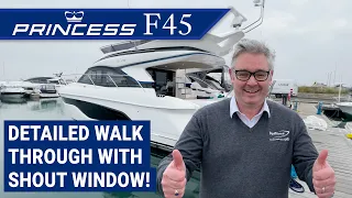 New 2021 Princess F45 (with IPS 650 & shout window) walk through