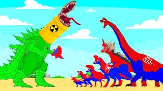 NEW EVOLUTION OF GODZILLA RADIATION vs EVOLUTION OF DINOSAURS SPIDER : Who Is The King Of Monsters?