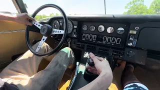 1974 Jaguar XKE- Cold start and driving video | Carolina Muscle Cars Inc