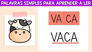 #1 - Palavras simples para aprender a ler | Aprendendo a ler em casa | Ensinando meu filho