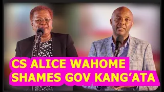 WUUUUUUI, GOV KANG'ATA SHAMED BY CS ALICE WAHOME IN FRONT OF DP GACHAGUA IN MURANG'A