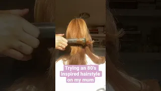 80’s inspired hairstyle on my mum🫶 #shorts #hairstyles #hairtutorial