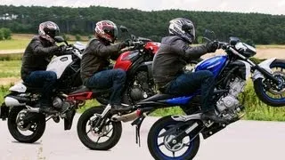 Einsteiger Nakedbikes | Suzuki Gladius, Ducati Monster 696, Kawasaki ER6N-| Vergleichstest 2013