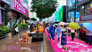 Walking from Myeongdong to Jongno on a rainy day •[4k] Seoul, Korea