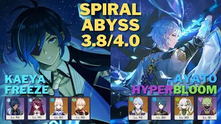 C6 Kaeya Freeze & Ayato Hyperbloom // SPIRAL ABYSS 3.8/4.0 // Floor 12