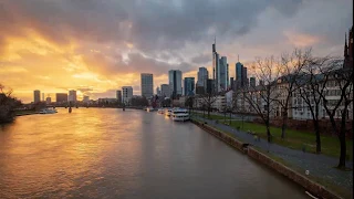 Frankfurt Skyline, Epic Day to night HDR Timelapse