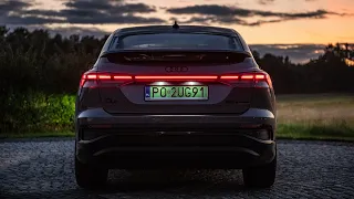 Audi Q4 e-tron Sportback / Matrix LED new lights signature, rear lights effects, interior ambient