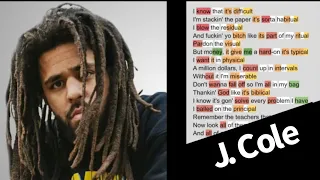 J. Cole on ATM-Rhyme Scheme