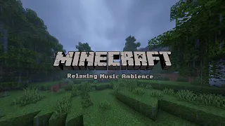 Relaxing Minecraft music in the forest With Soft Rain Ambience