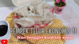 Resep jualan saya pempek telur ikan tenggiri pake biang hasilnya banyak  enak pelanggan suka