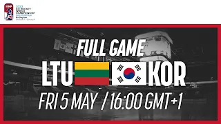 Full Game | Lithuania vs. Korea | 2023 IIHF Ice Hockey World Championship | Division I Group A