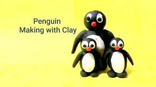 penguin making with clay