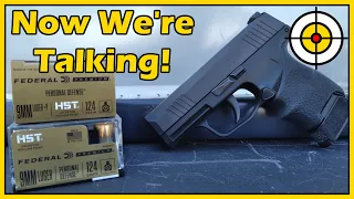 The BEST 9mm Defensive AMMO Made! Federal HST 124 Standard vs +P Ballistic Gel Test With The P365!