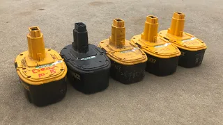 Restoring 5 Dewalt 18v XPR batteries