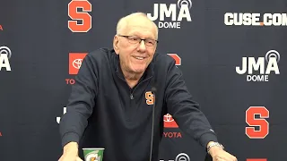 SU Basketball's Jim Boeheim chokes up remembering Louis Orr