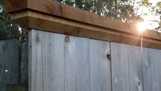 Trim Your fence with cap board..