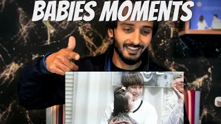 BTS Babies moments|kim taehyung special|Pakistani Reaction #bts #babies #btsfunnymoments