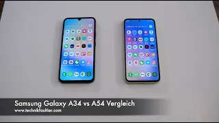 Samsung Galaxy A34 vs A54 Vergleich