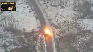 🇷🇺🚀💥🇺🇦 Rare footage of the actual use of Ukrainian army's FGM-148 Javelin anti-tank missile system 🙏