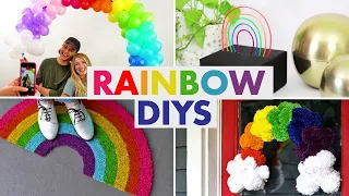 7 Rainbow Decorating DIYs | DIY Balloon Arch