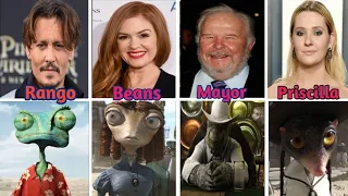 RANGO movie and their voice over HOLLYWOOD actors