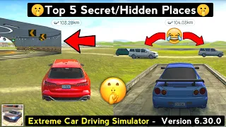 Top 5 🤫Secret/Hidden🤫 Places in Extreme Car Driving Simulator 2022